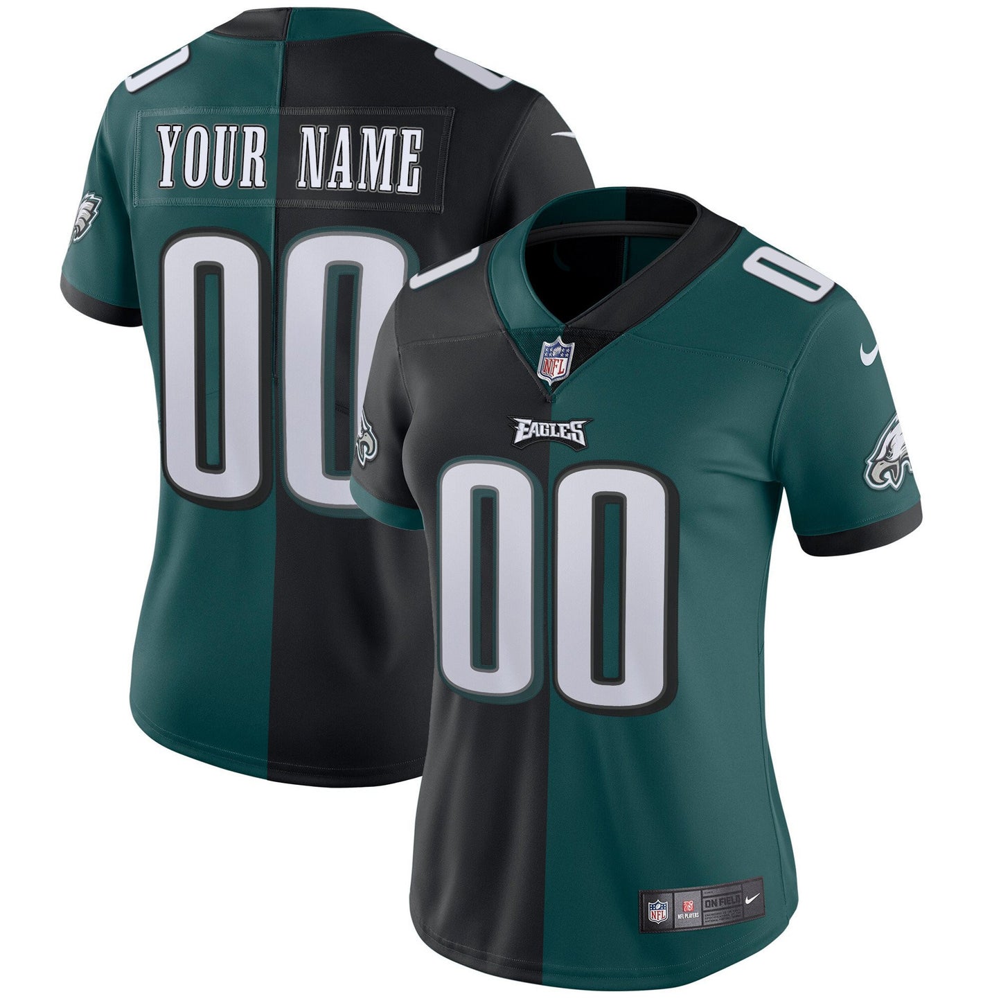 Gold & Split Custom Name and Number