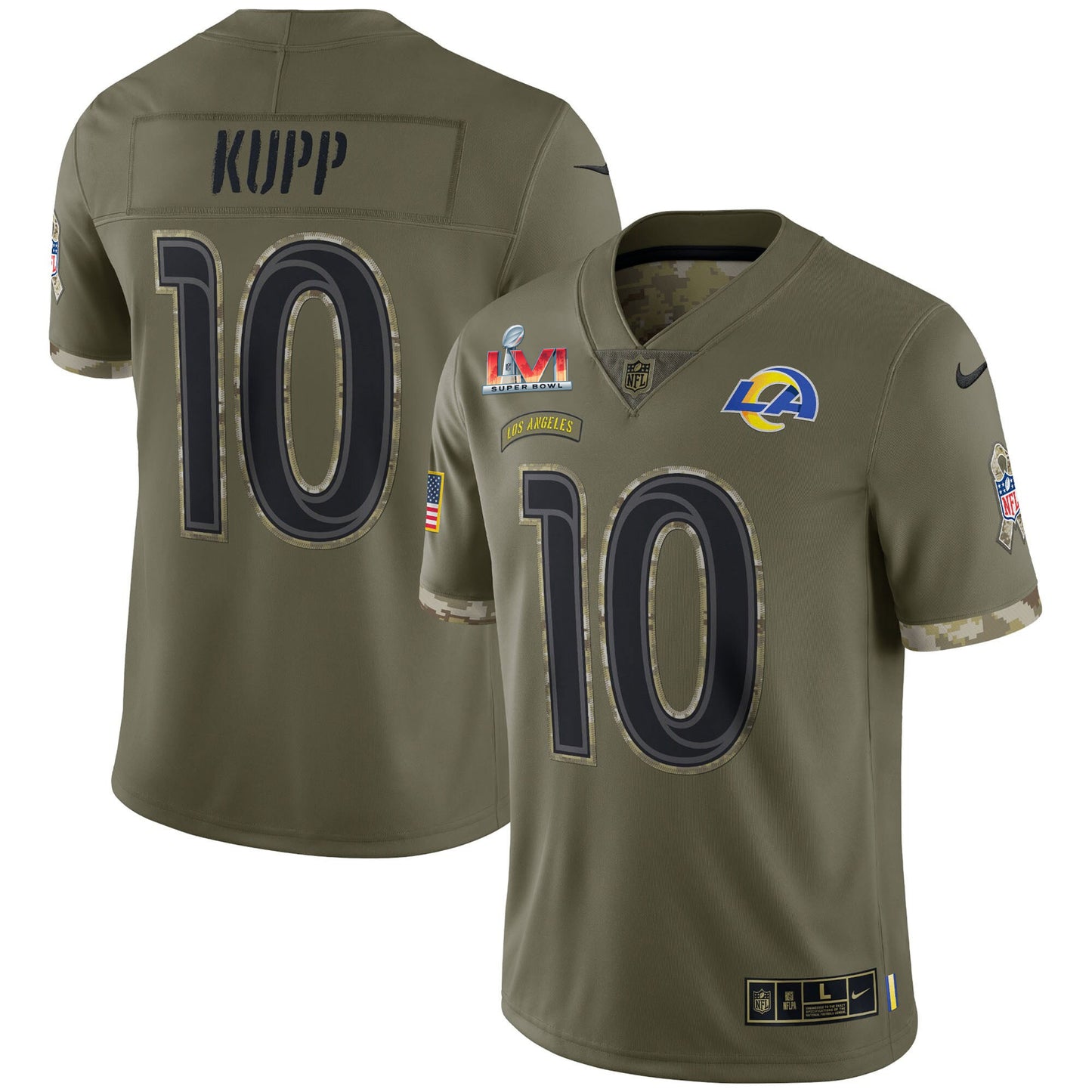 Cooper Kupp Los Angeles Super Bowl Patch Salute To Service Jersey