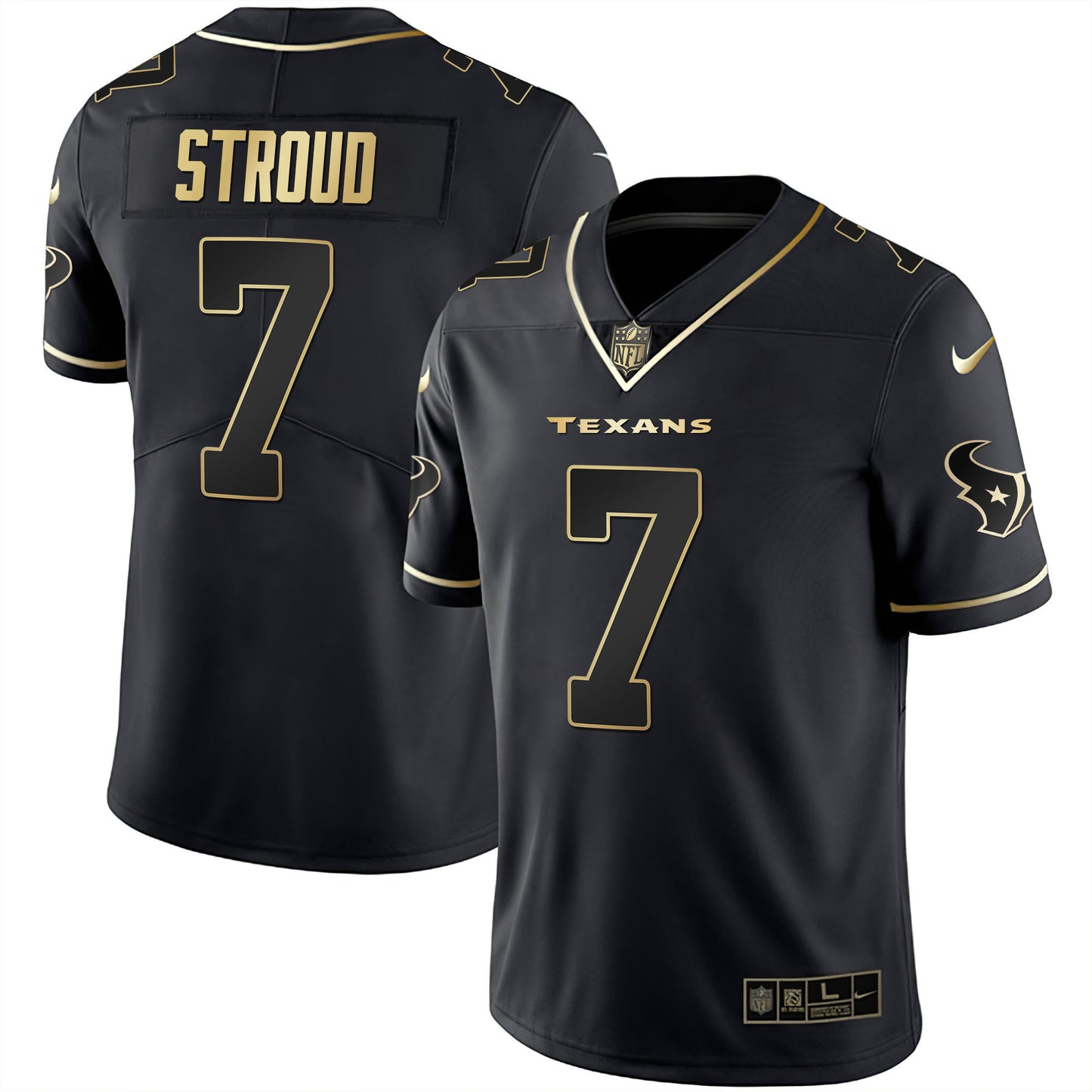 C.J. Stroud Houston Black Gold Jersey