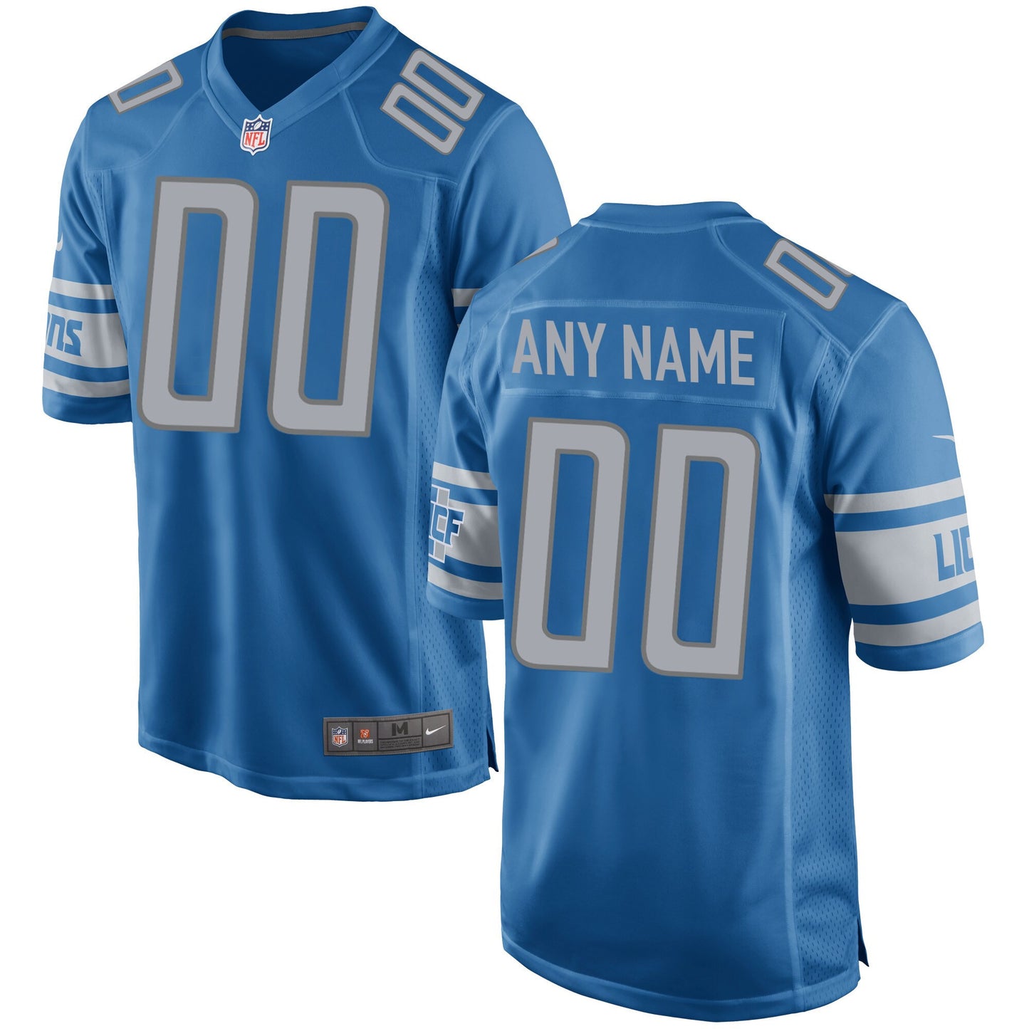 Detroit Blue Custom Jersey