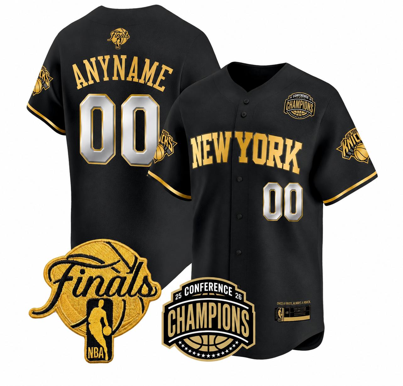 Retro / Finals patches baseball Jersey (ships in 3-6 weeks)