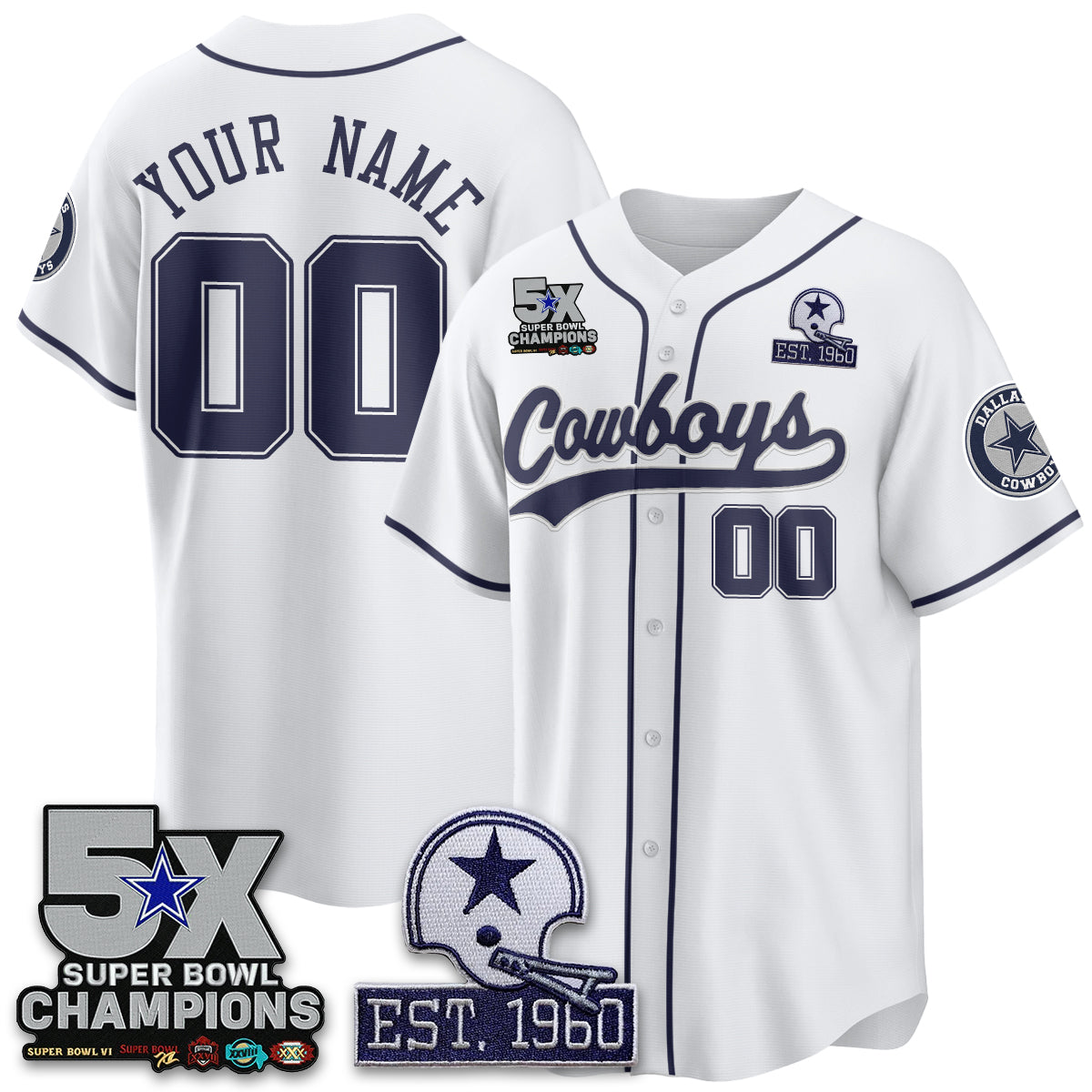 5-Time Champions Patch Limited Baseball Jersey