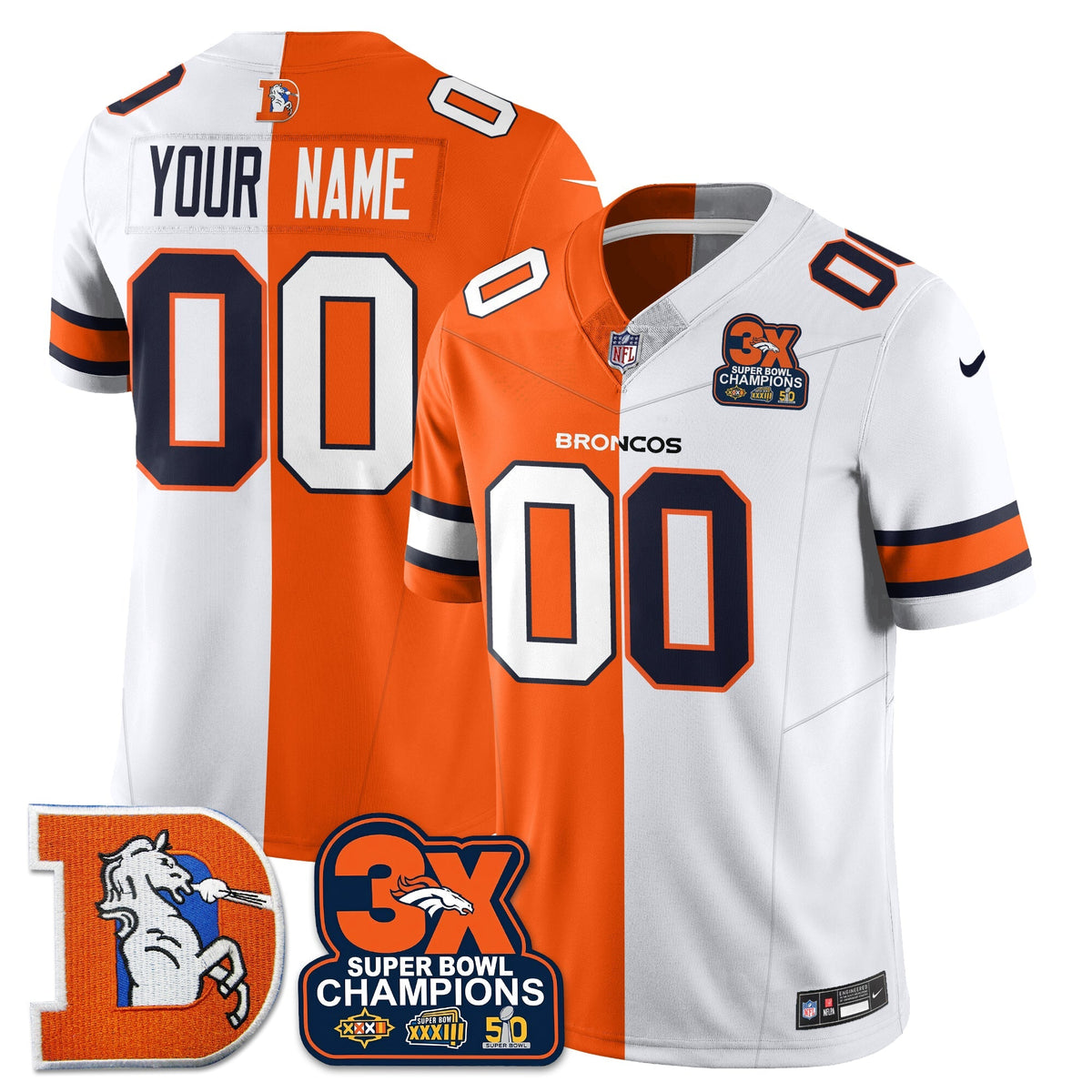 3-Time Champions Patch Throwback Vapor Limited Split Jersey