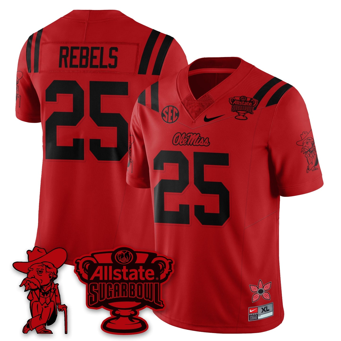 Red - #25 Rebels - 25