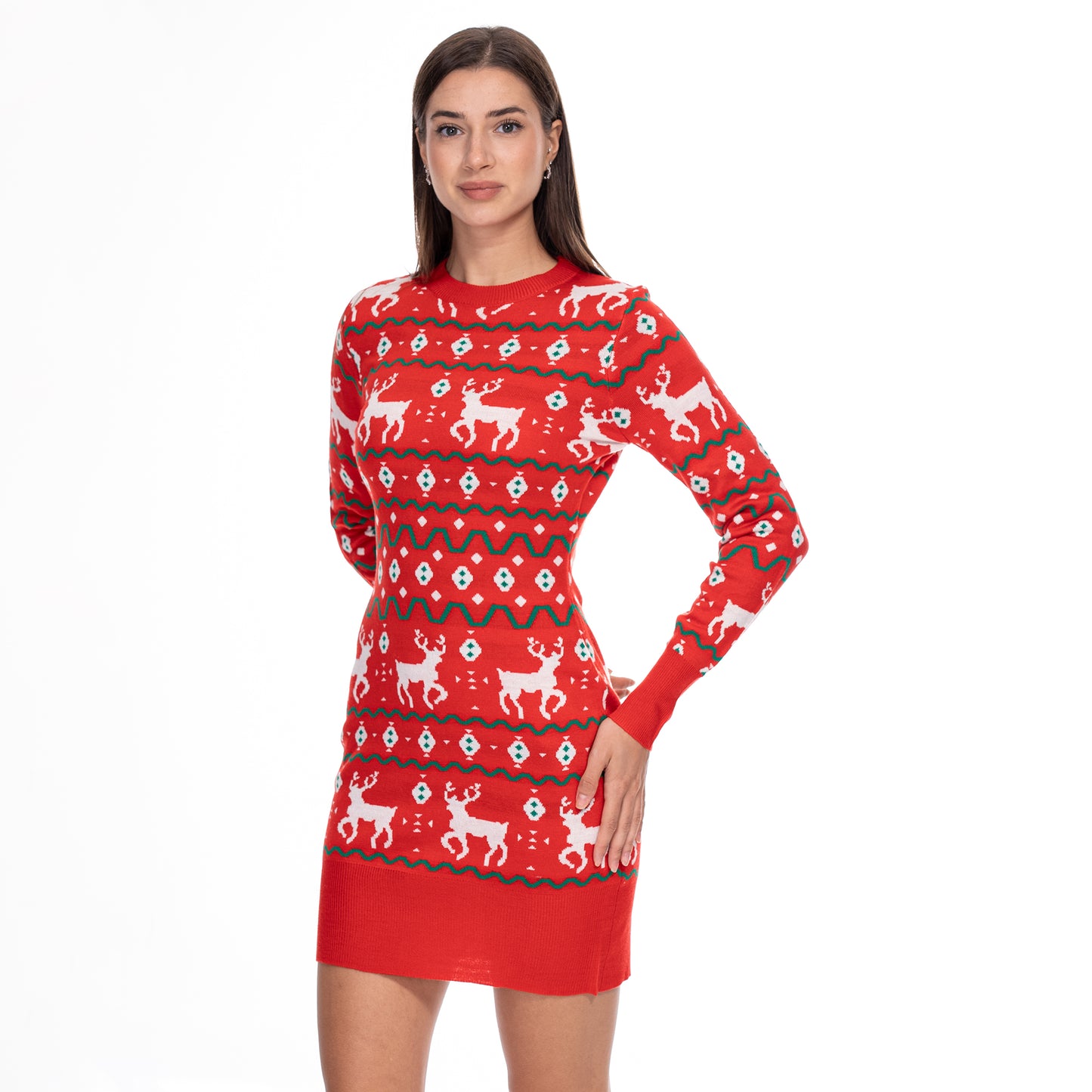Christmas knitted short dress