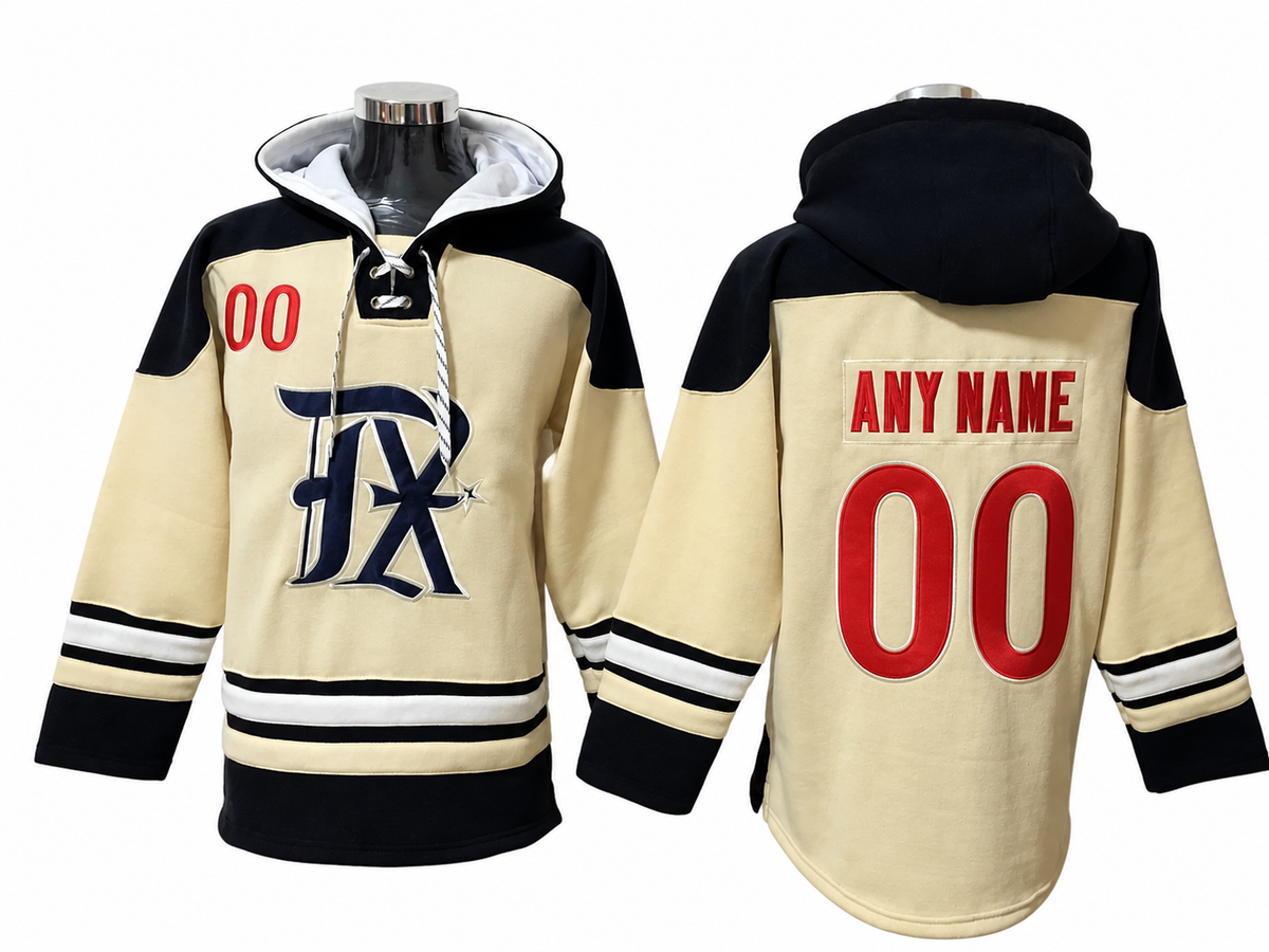 Cream / Navy / Red Hoodie Custom
