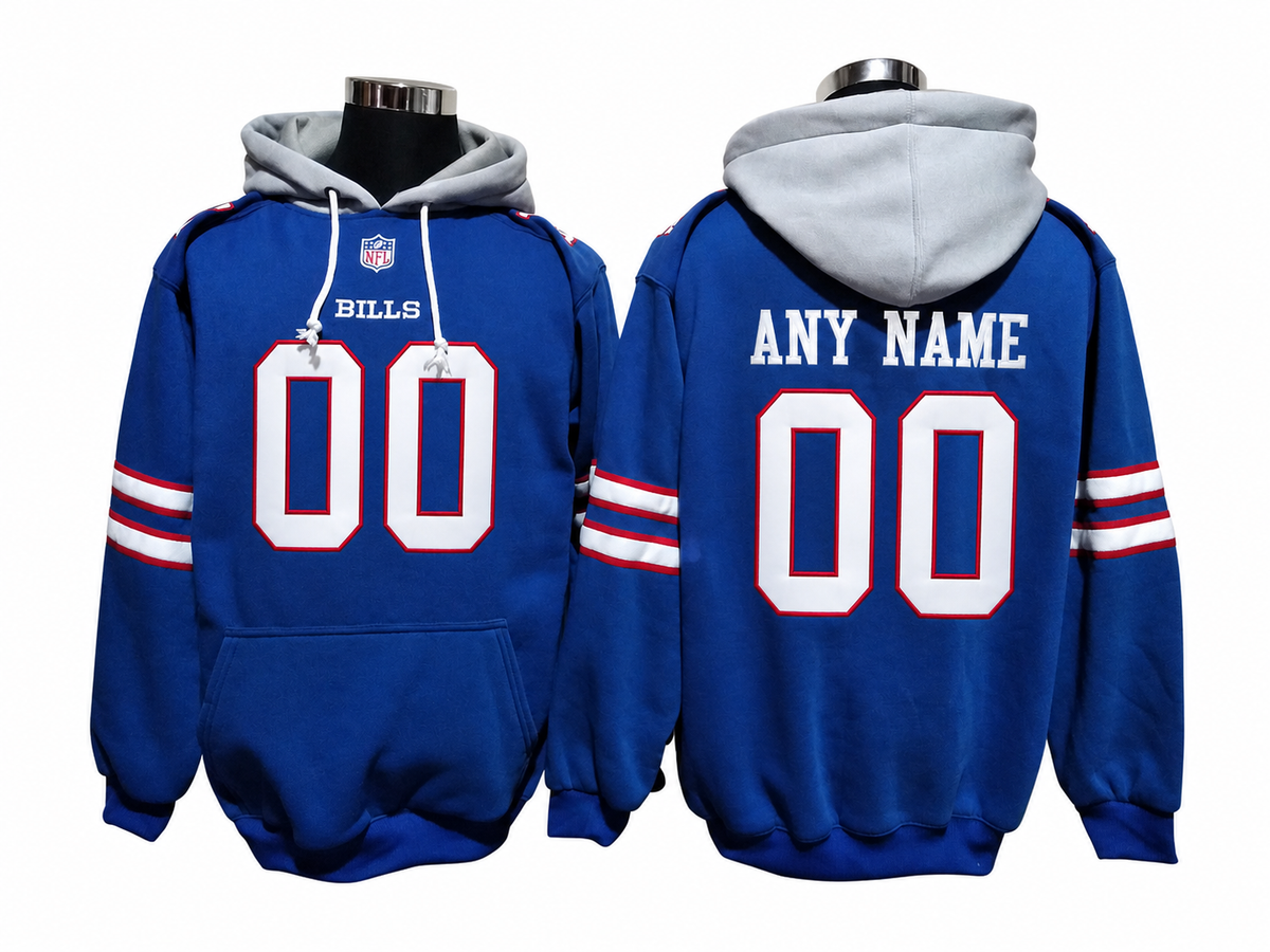 Royal Blue/White/Red Hoodie Custom