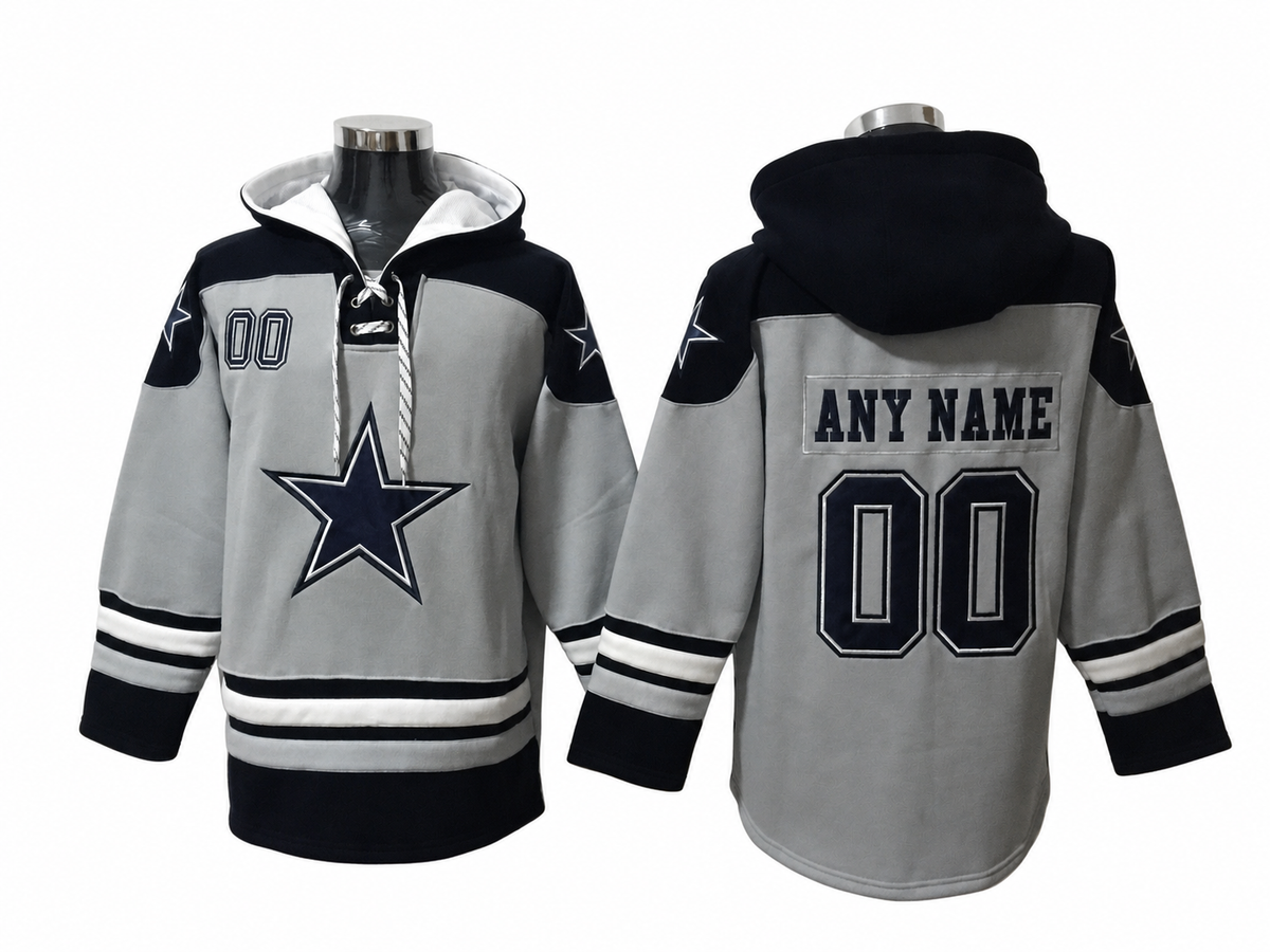 White/Navy/Silver Hoodie Custom