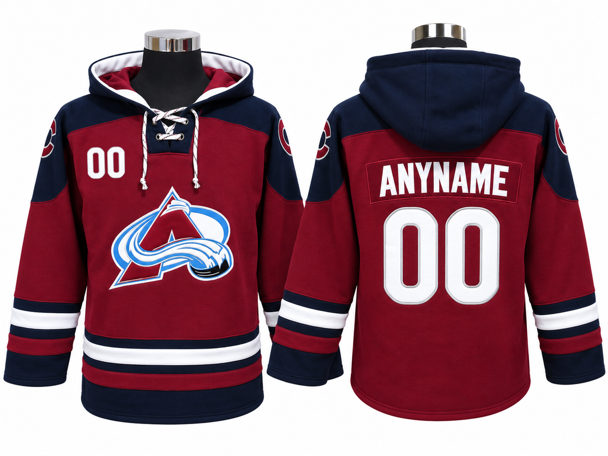 Burgundy/Navy Hoodie Custom