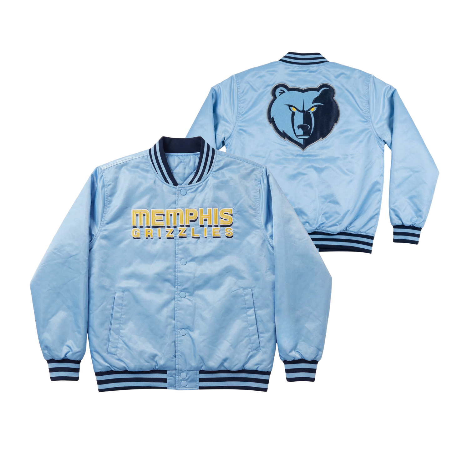 Grizzlies Throwback Satin Bomber – (Pre order Ships in 3-6 weeks)