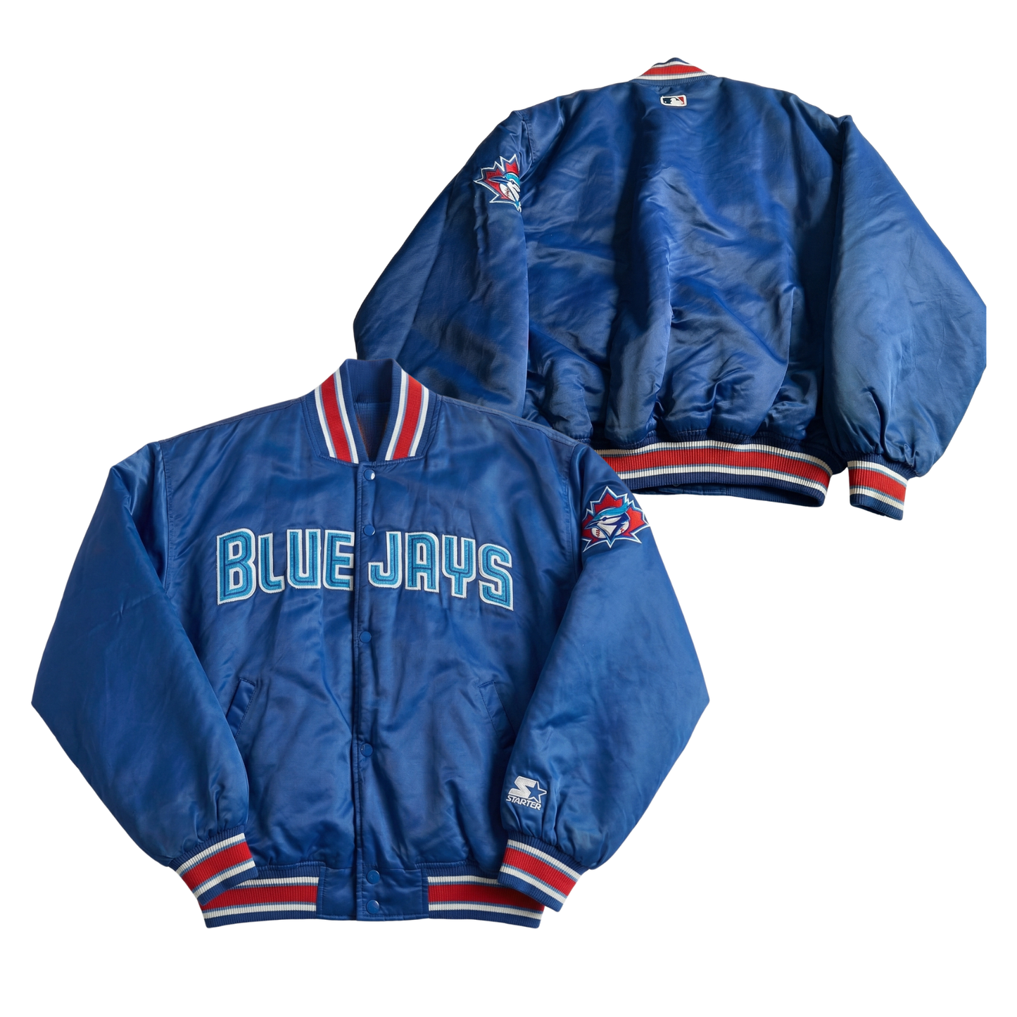 Blue Jays Throwback Satin Bomber – (Pre order Ships in 3-6 weeks)