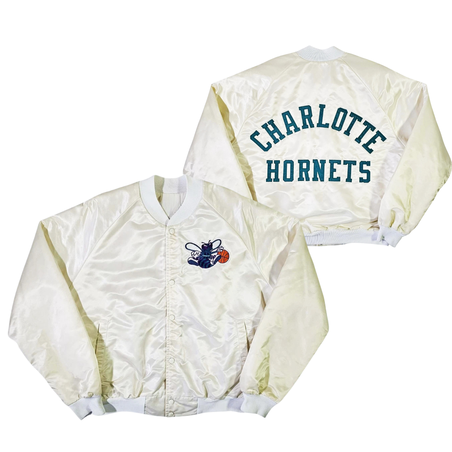 Hornets Throwback Satin Bomber – (Pre order Ships in 3-6 weeks)