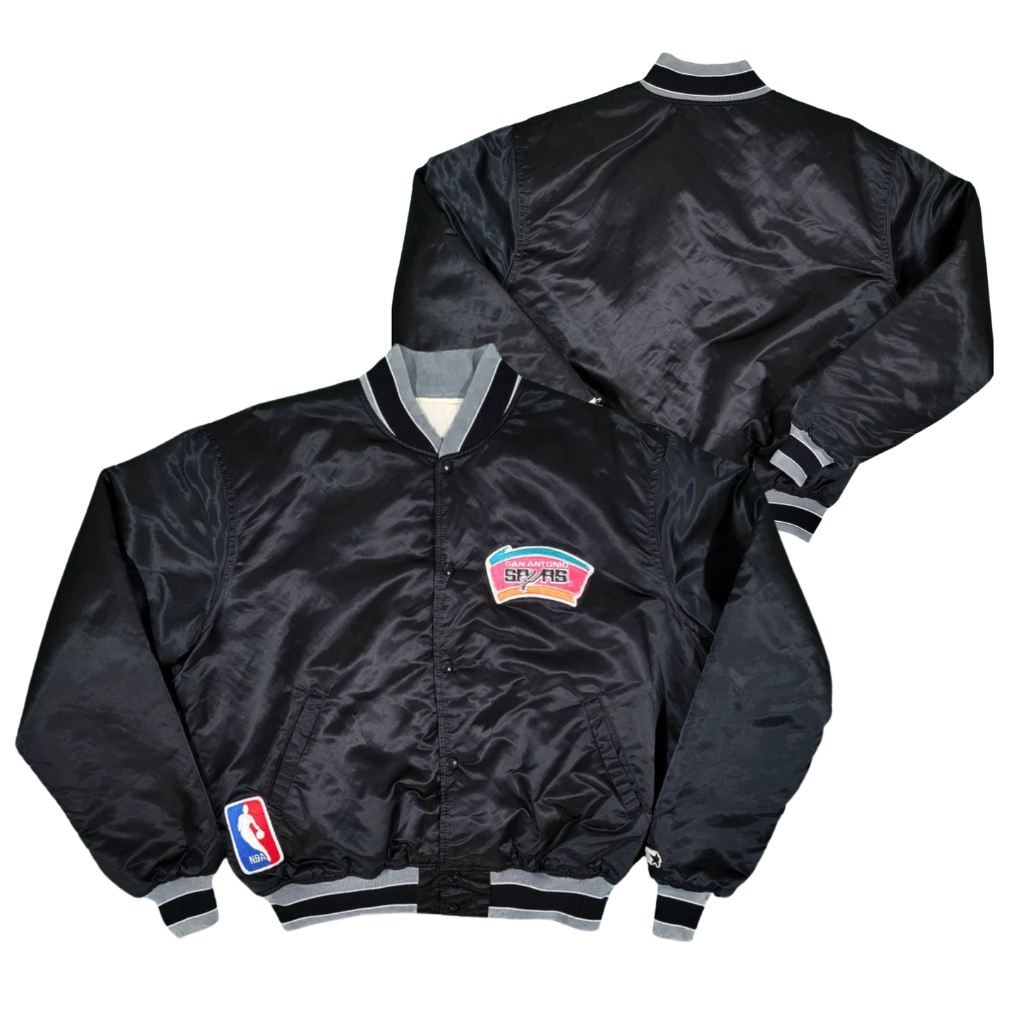 Spurs Throwback Satin Bomber – (Pre order Ships in 3-6 weeks)