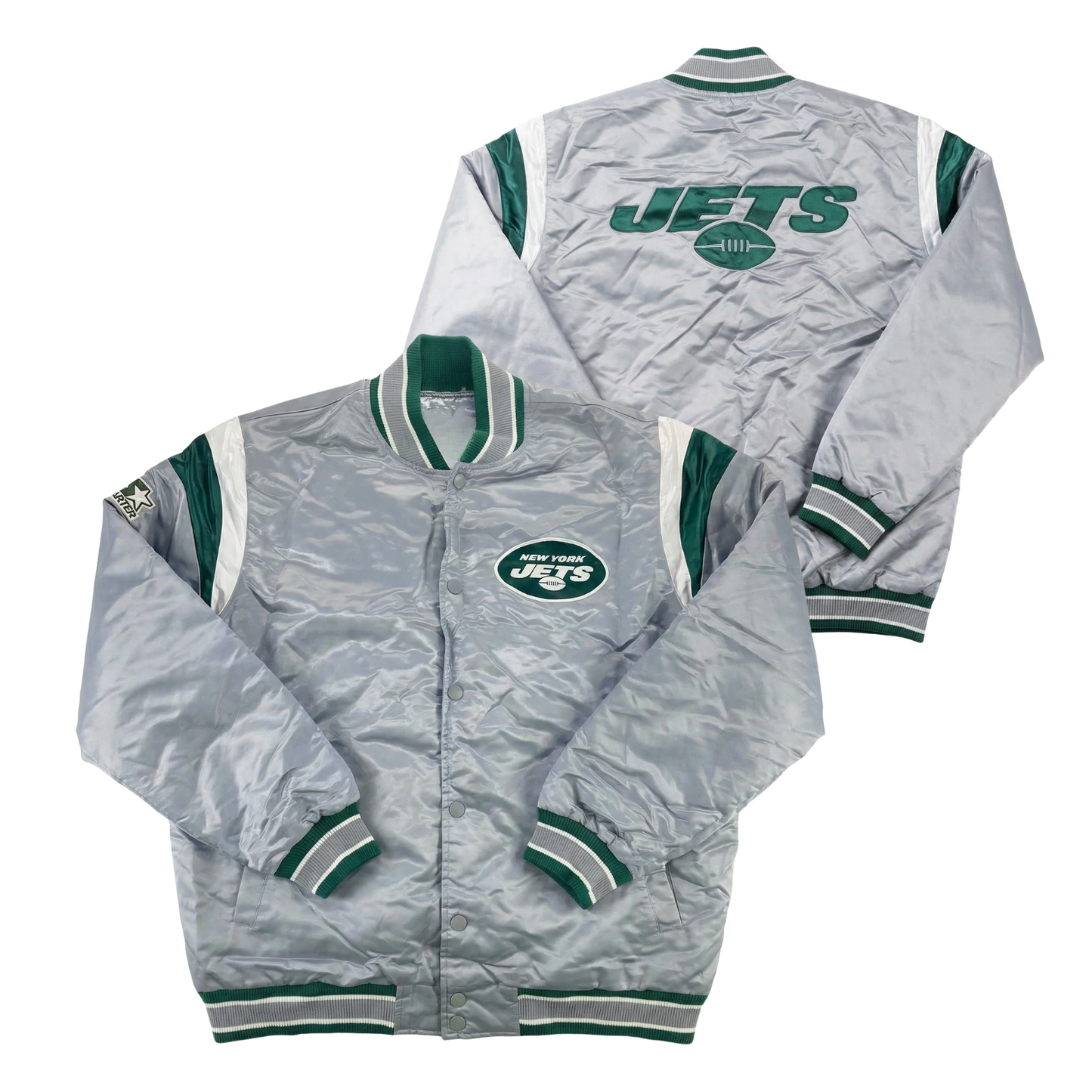 Jets Throwback Satin Bomber – (Pre order Ships in 3-6 weeks)