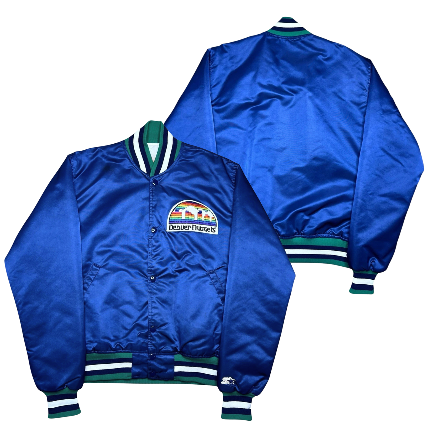 Nuggets Throwback Satin Bomber – (Pre order Ships in 3-6 weeks)