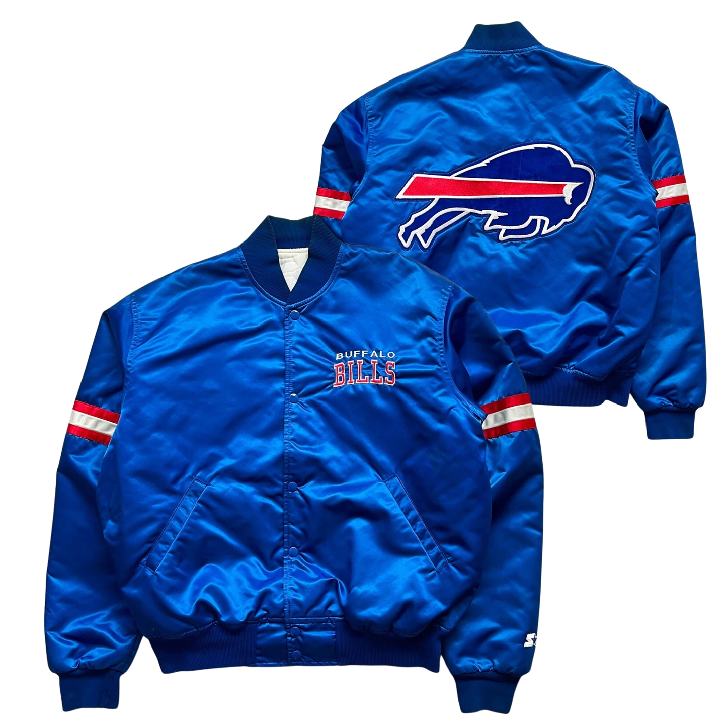 Bills Throwback Satin Bomber – (Pre order Ships in 3-6 weeks)