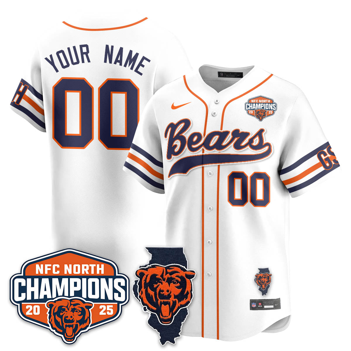NFC North Division Champions Vapor Limited Baseball Jersey