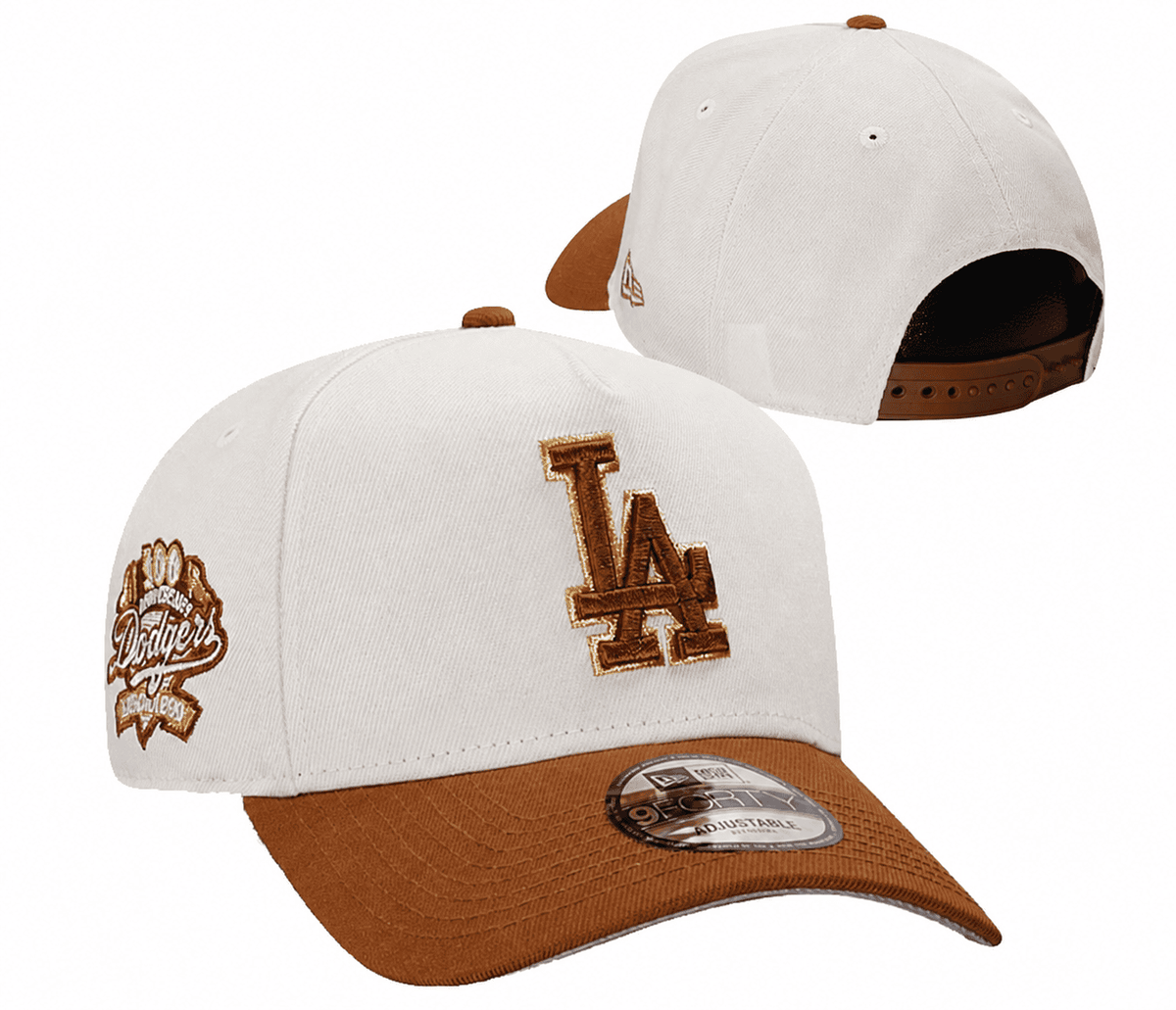 White/Brown Baseball Hat