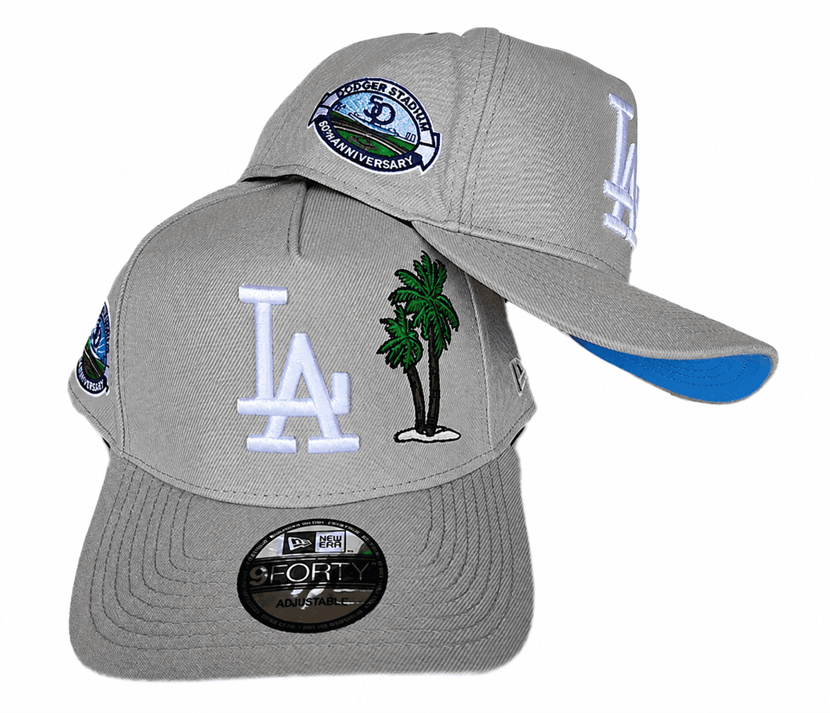 Gray/Aqua Baseball Hat