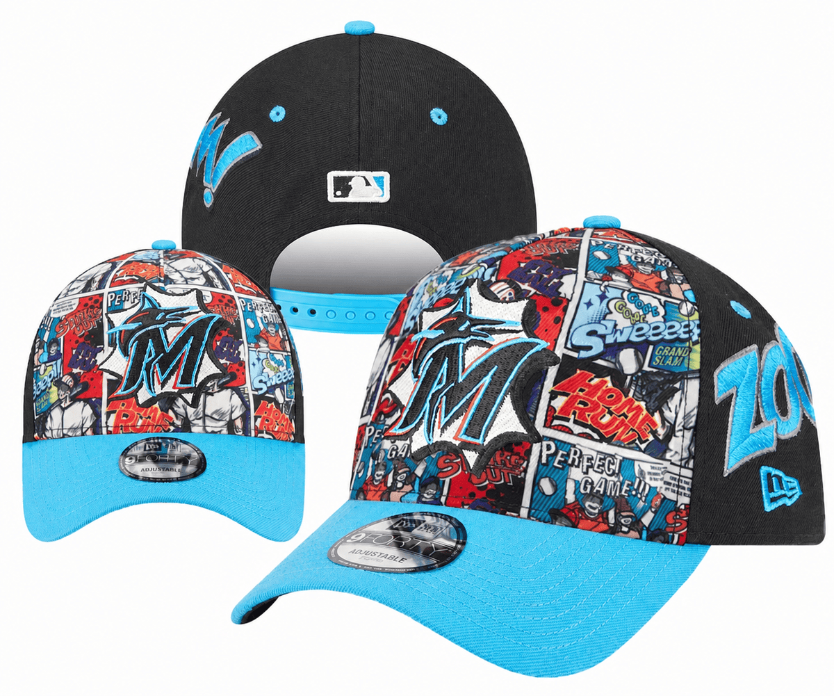 Black/Aqua Baseball Hat