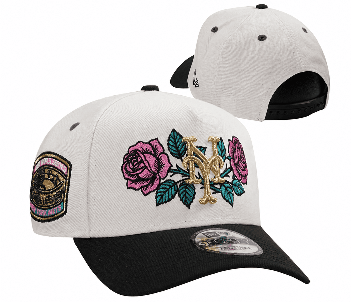 Cream/Black Baseball Hat