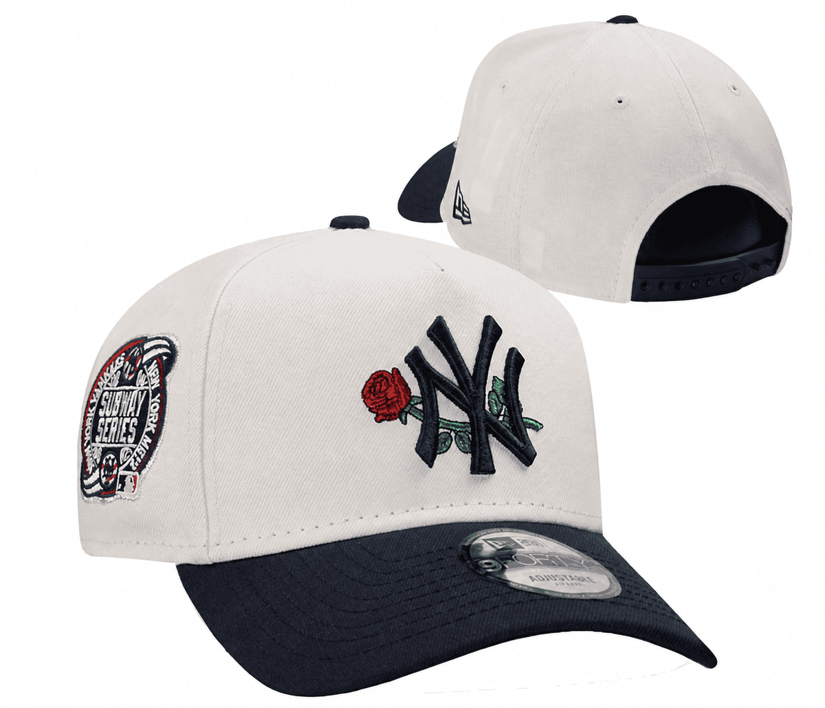 Cream/Navy Baseball Hat
