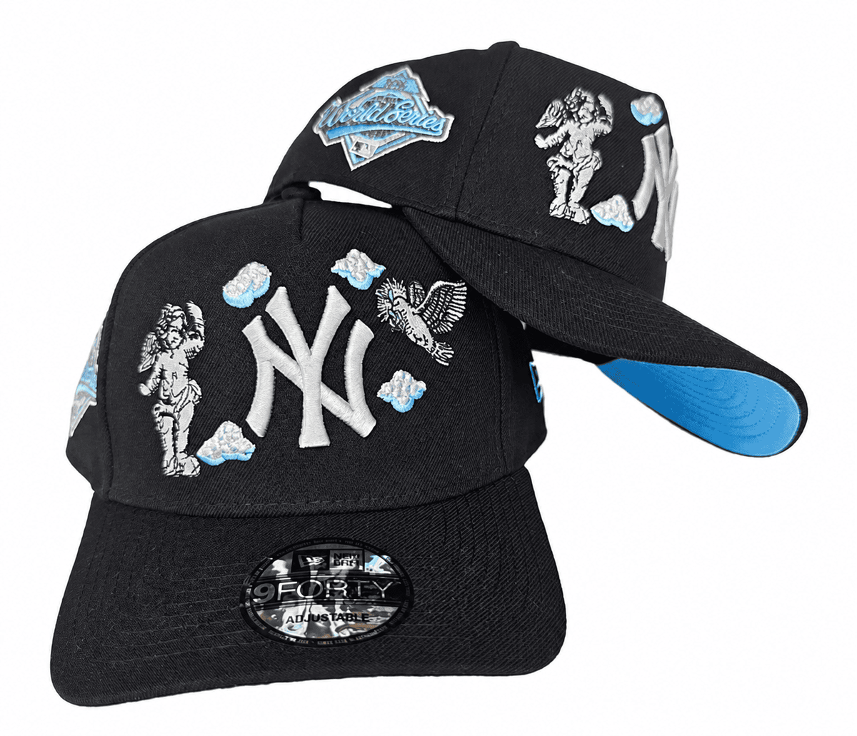 Black/Light Blue Baseball Hat