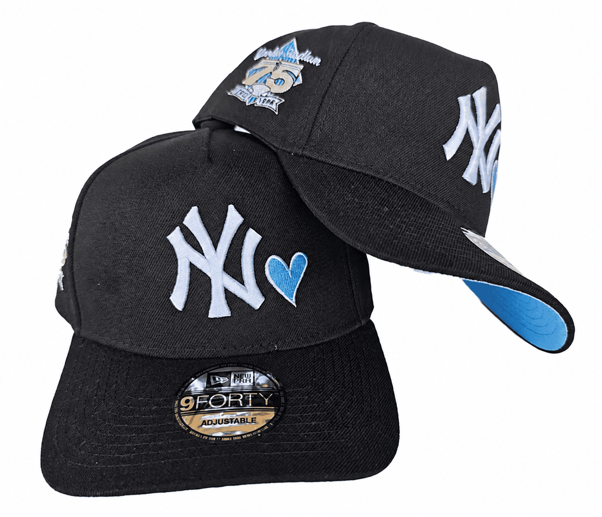 Black/Light Blue Baseball Hat