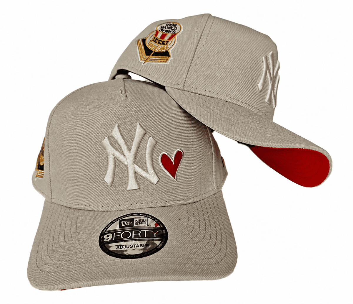 Cream/Red Baseball Hat