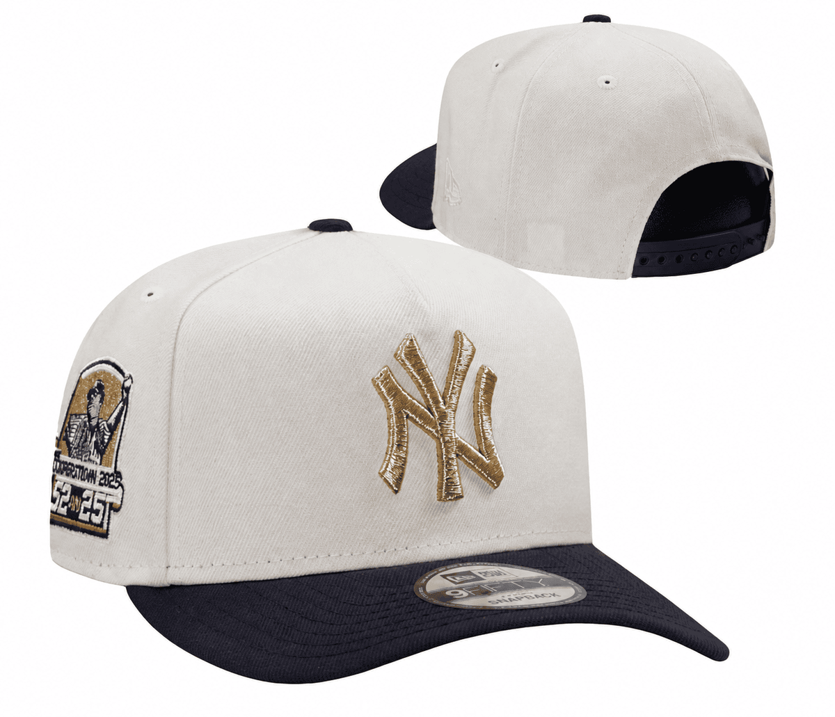Cream/Navy Baseball Hat