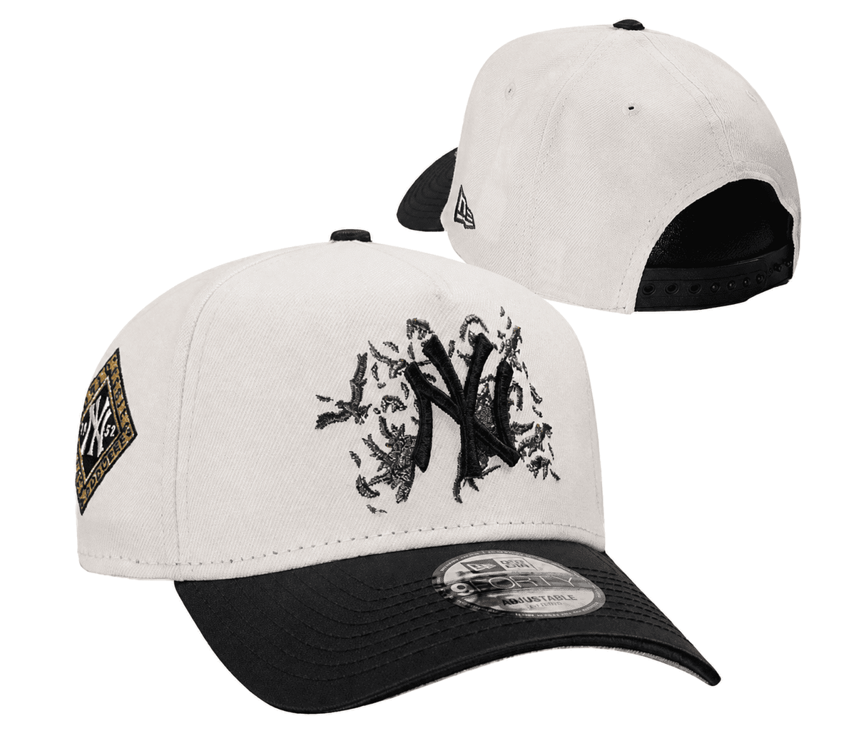 Cream/Black Baseball Hat