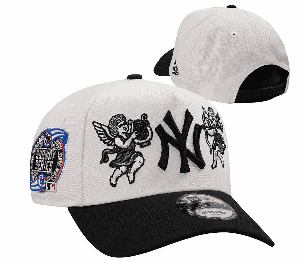 Cream/Black Baseball Hat
