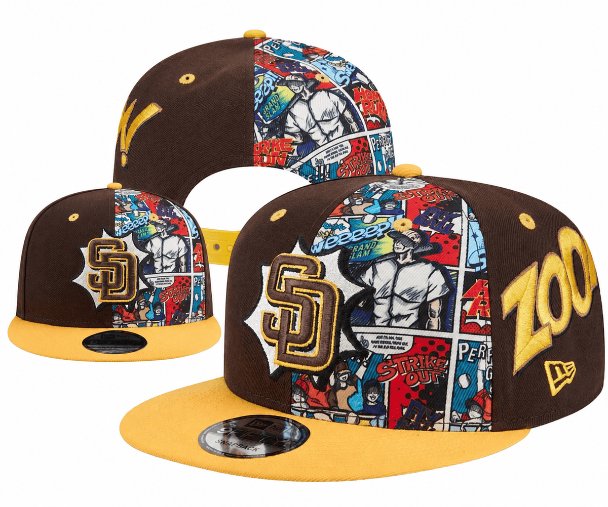 Brown/Yellow/Red/Blue/White Baseball Hat