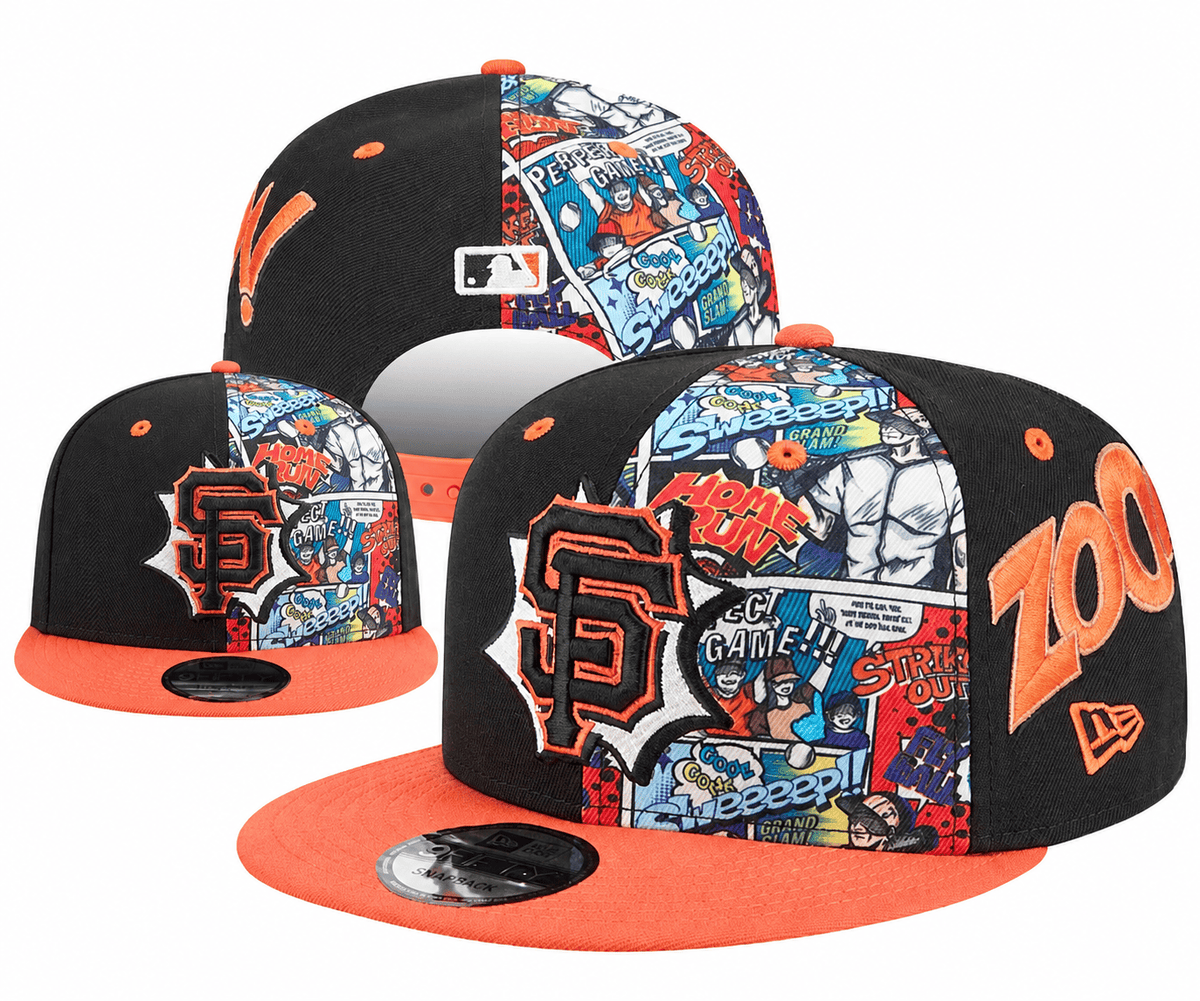 Black/Orange/Red/Blue/White Baseball Hat