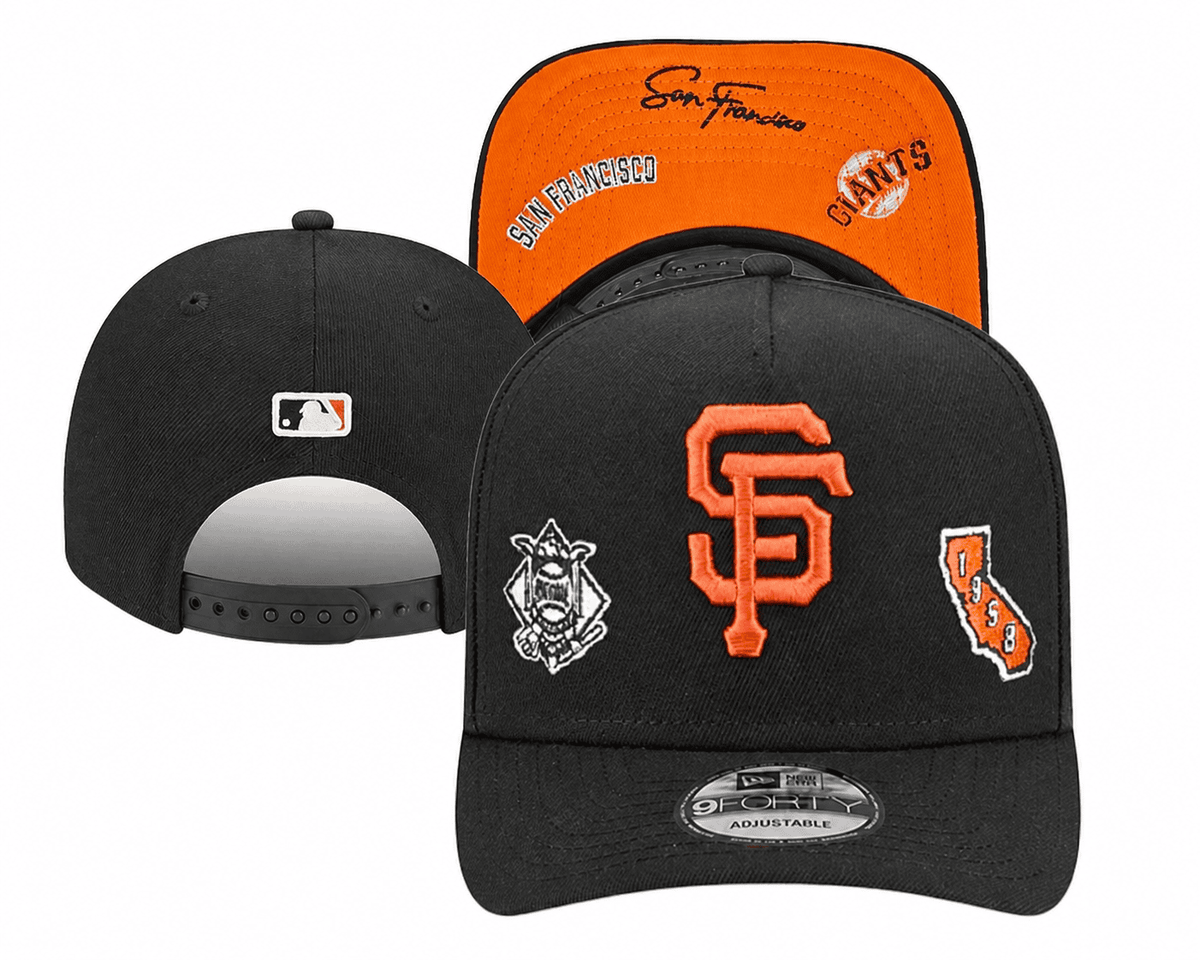 Black/Orange Baseball Hat