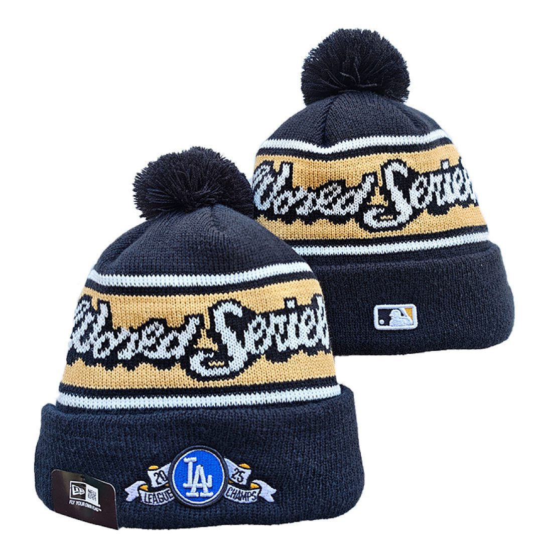Black/Gold/White Baseball Beanie