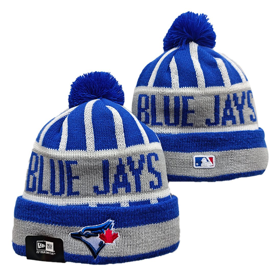 Blue/Gray/White Baseball Beanie