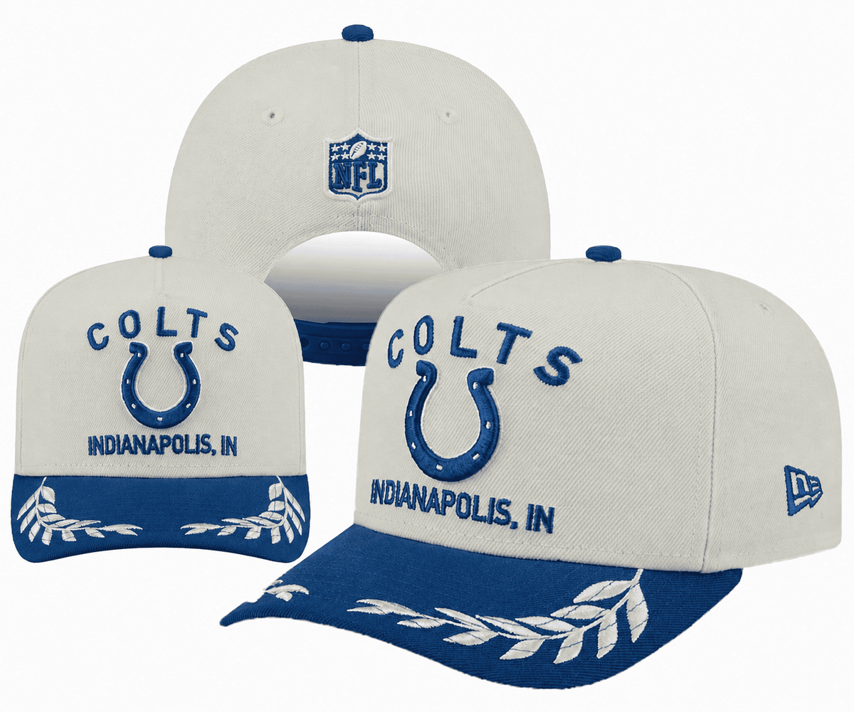Cream/Royal Blue Football Hat