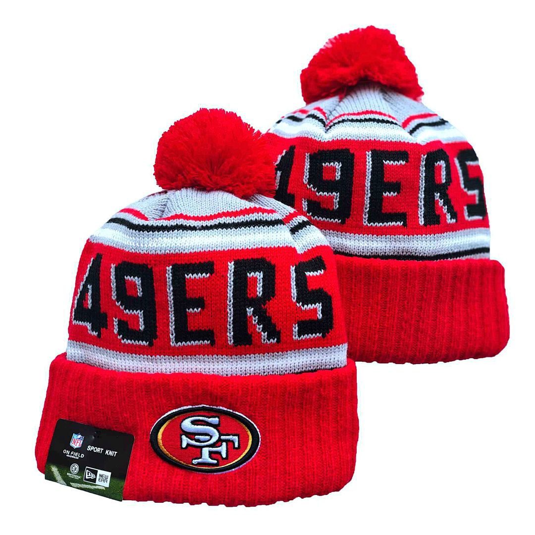 Red/White/Black Football Beanie