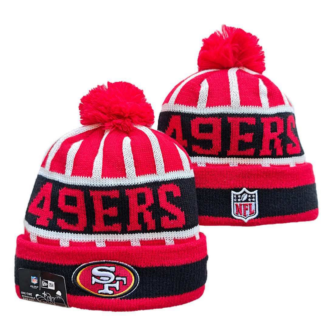 Red/White/Black Football Beanie