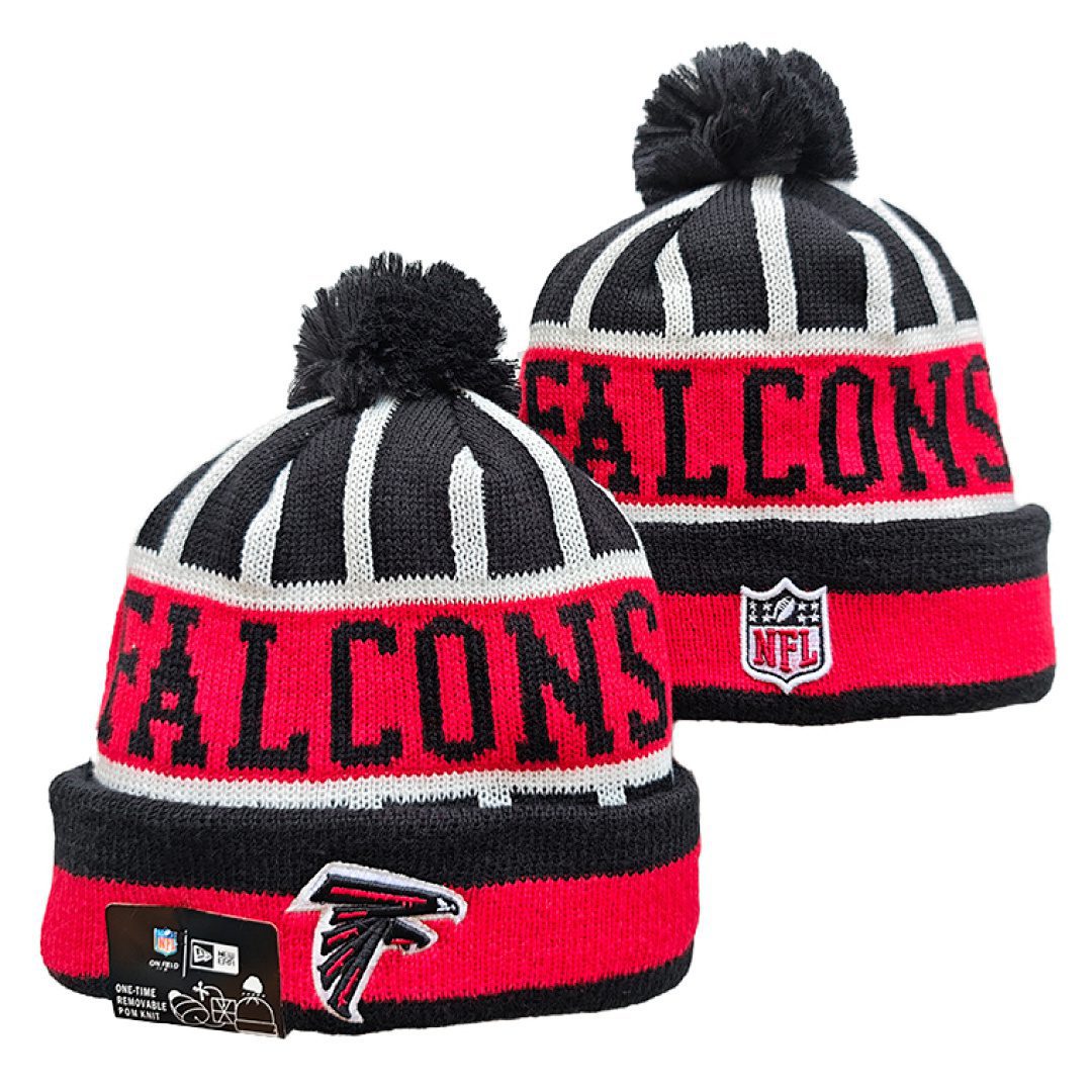 Black/White/Red Football Beanie