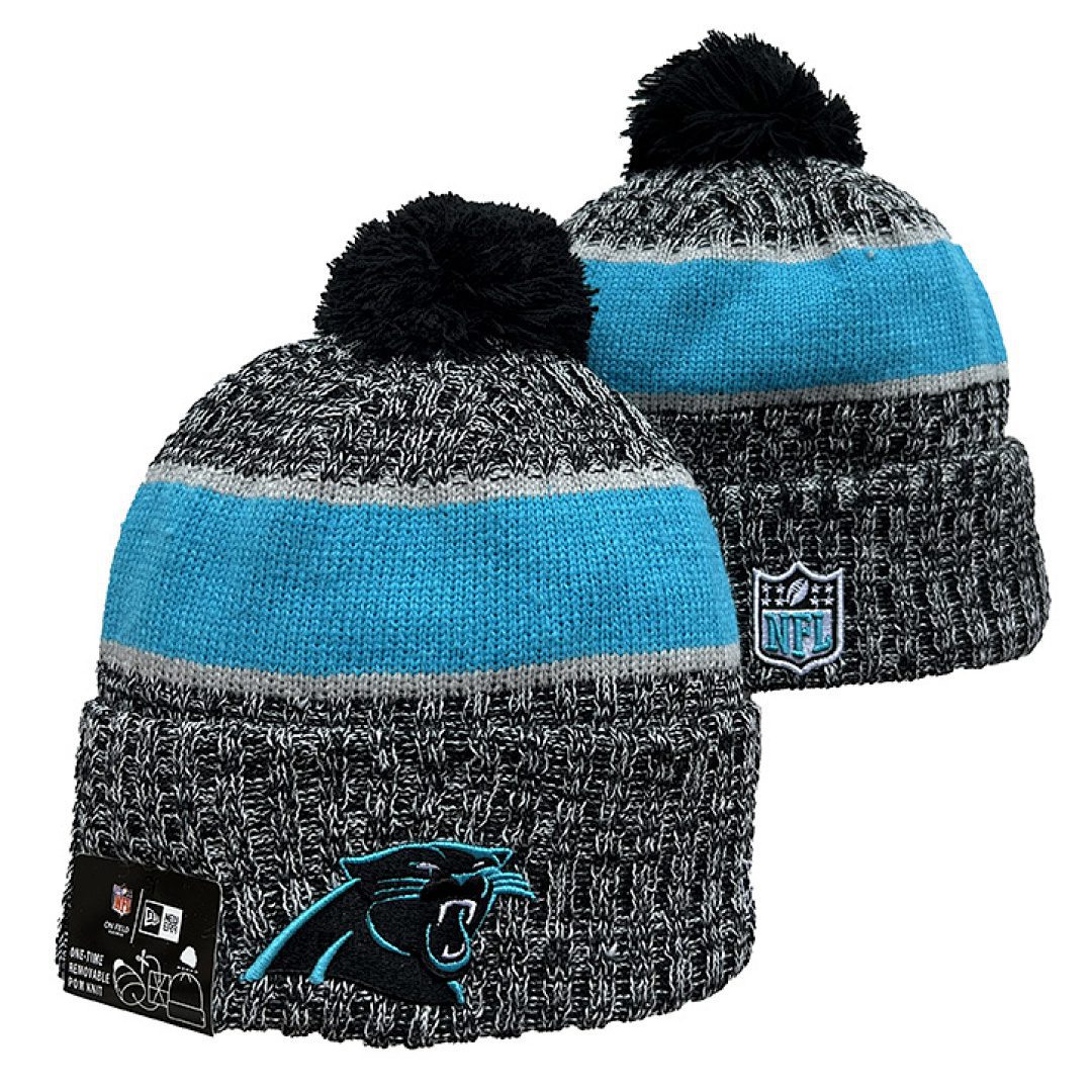 Black/Gray/Teal Football Beanie