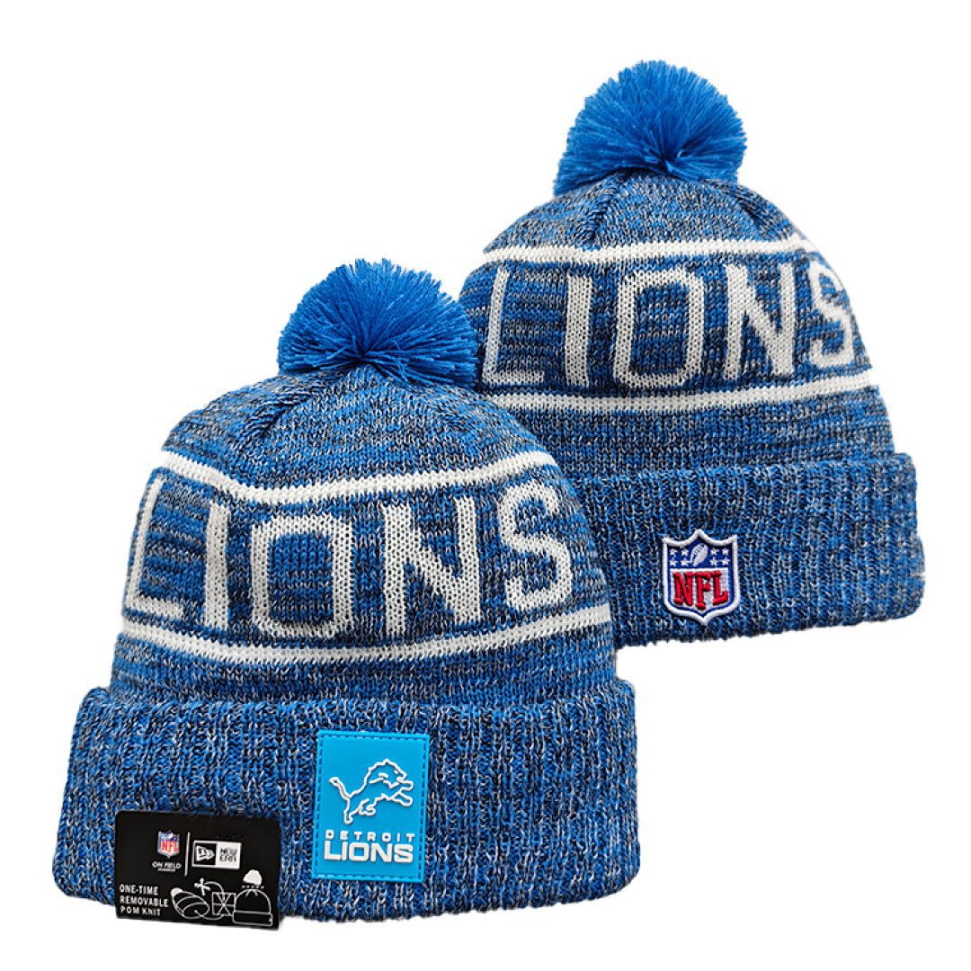 Blue/Gray/White Football Beanie