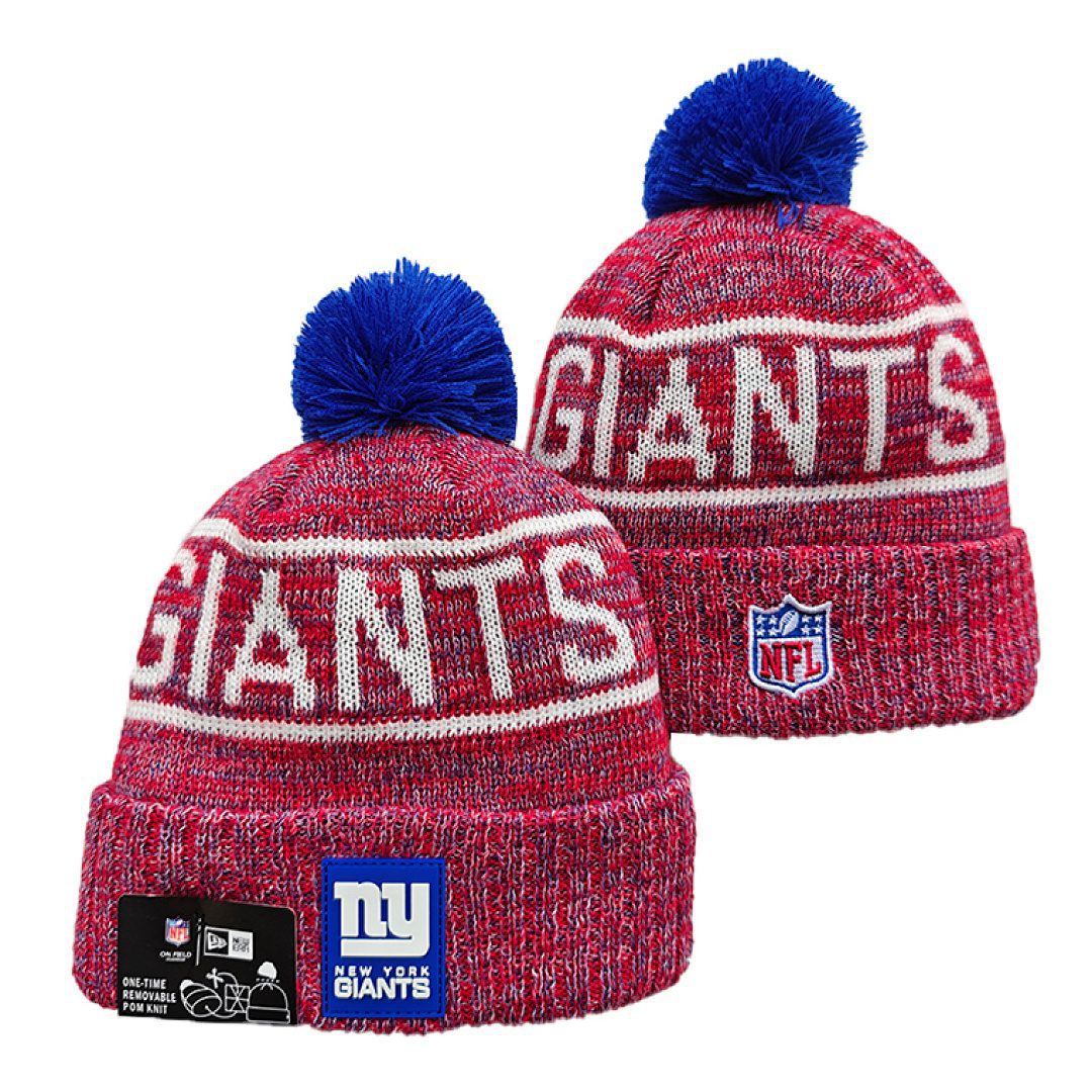 Red/Gray/White/Blue Football Beanie