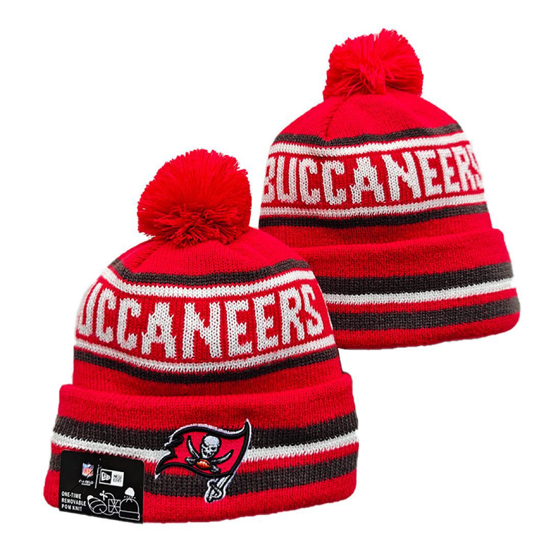 Red/Gray/White Football Beanie