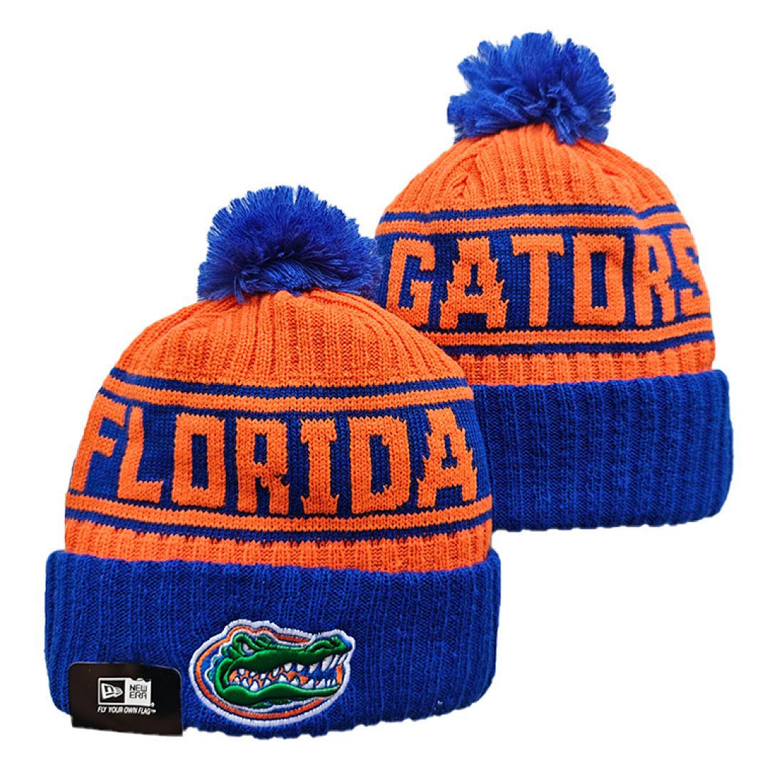 Orange/Blue College Football Beanie