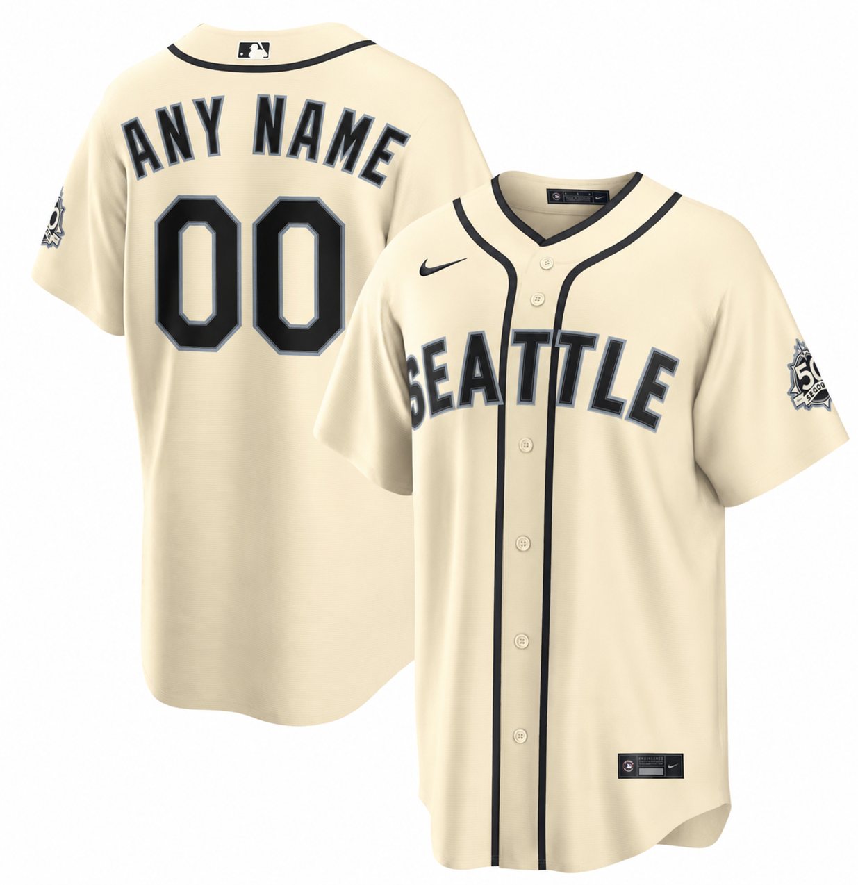 Men's Cal Raleigh Nike Cream Alternate Stadium Jersey