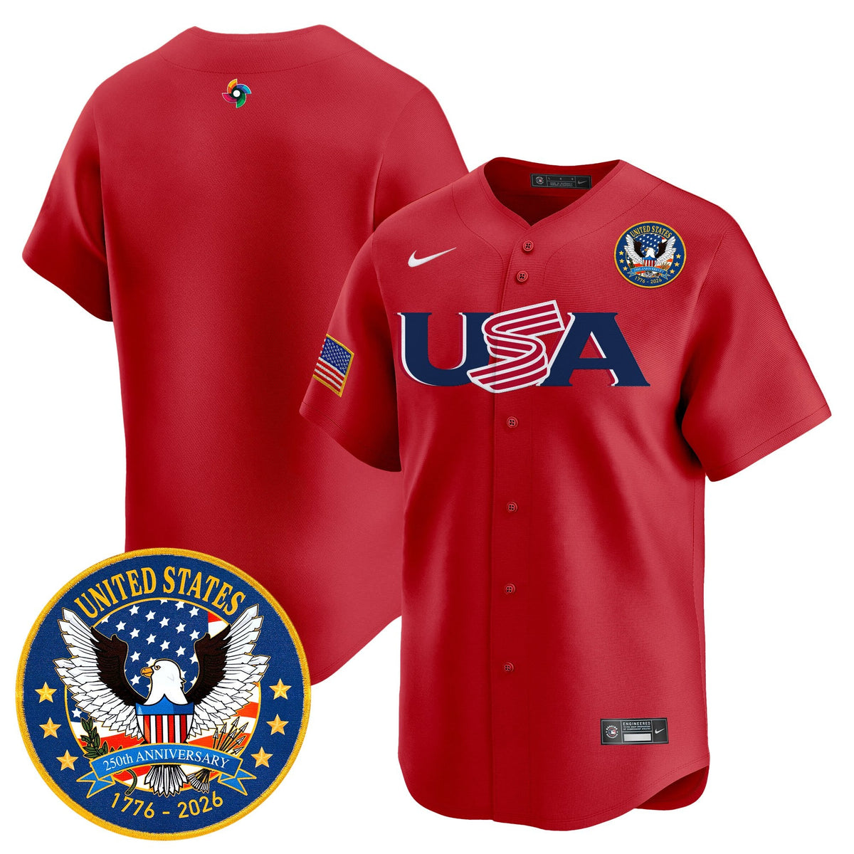 World Baseball Classic 250th Anniversary Patch Vapor Premier Jersey - 2026 Roster