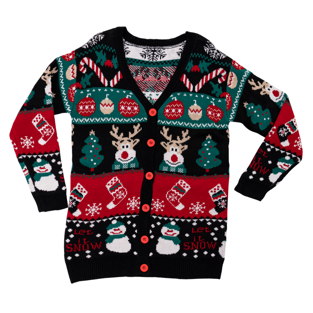 Knitted Button up Christmas Sweater