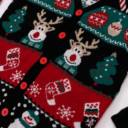 Knitted Button up Christmas Sweater